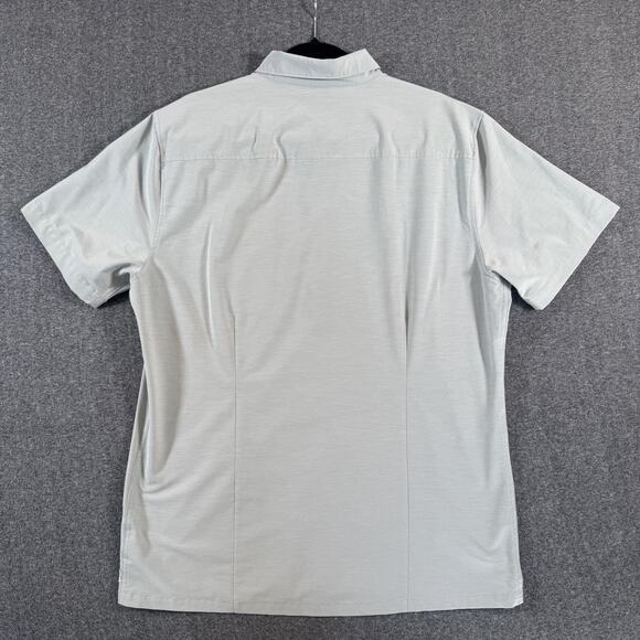 Vuori Shirt Mens Extra Large Gray Short Sleeve Button Down Stretch Performance - Picture 3 of 11